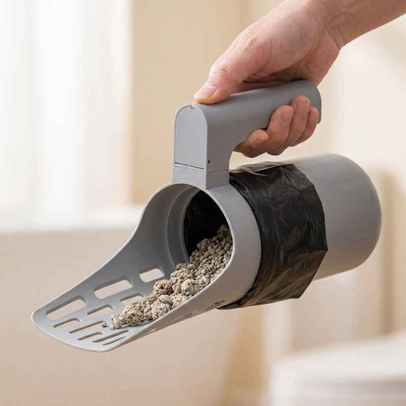 ⏳Limited-time 50% off⏰Cat Litter Scoop with Trash Can🐱💩🗑️