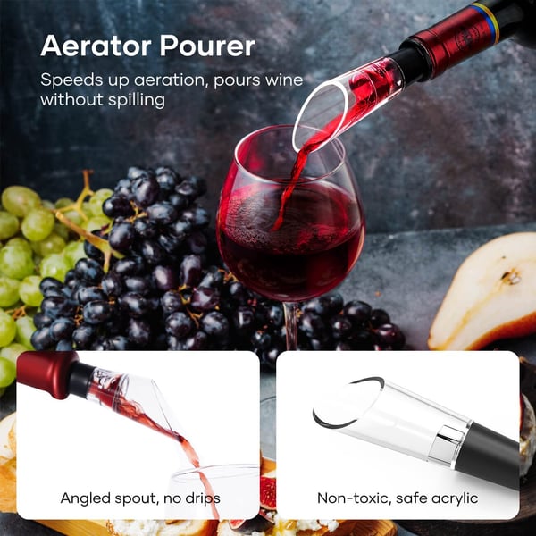 ⏳Limited-time 50% off⏰Electric Wine Opener Set - USB Rechargeable Corkscrew with 6 Accessories🍷🤹