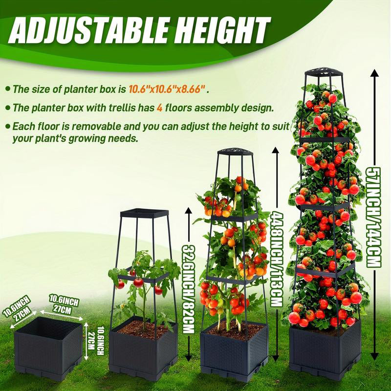⏳Limited-time 50% off⏰Garden Raised Bed Planter Boxes with Trellis💐