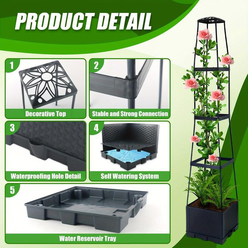 ⏳Limited-time 50% off⏰Garden Raised Bed Planter Boxes with Trellis💐