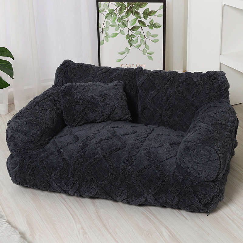 ⏳Limited-time 50% off⏰Plush Calming Pet Sofa Bed with Removable Cover🐶🐱🛋️