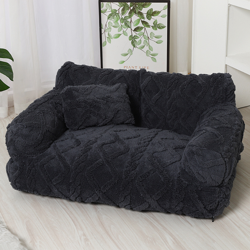 ⏳Limited-time 50% off⏰Plush Calming Pet Sofa Bed with Removable Cover🐶🐱🛋️