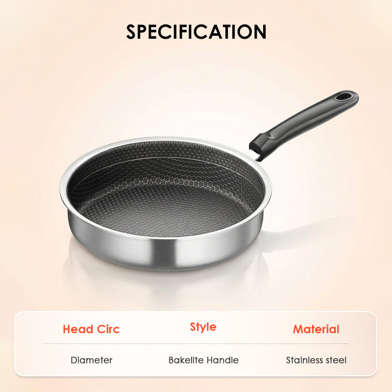 ⏳Limited-time 50% off⏰Honeycomb Non-Stick Stainless Steel Frying Pan🍳