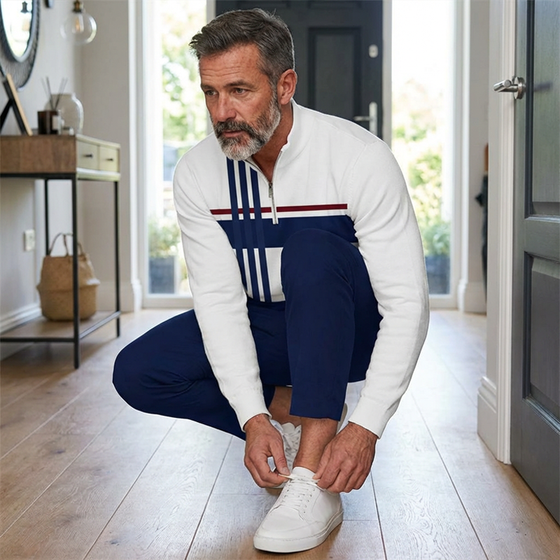 ⏳Limited-time 50% off⏰Men's Graphic Print Pullover & Pants Set – Street Style, Comfort Fit & Casual Look 👕👖