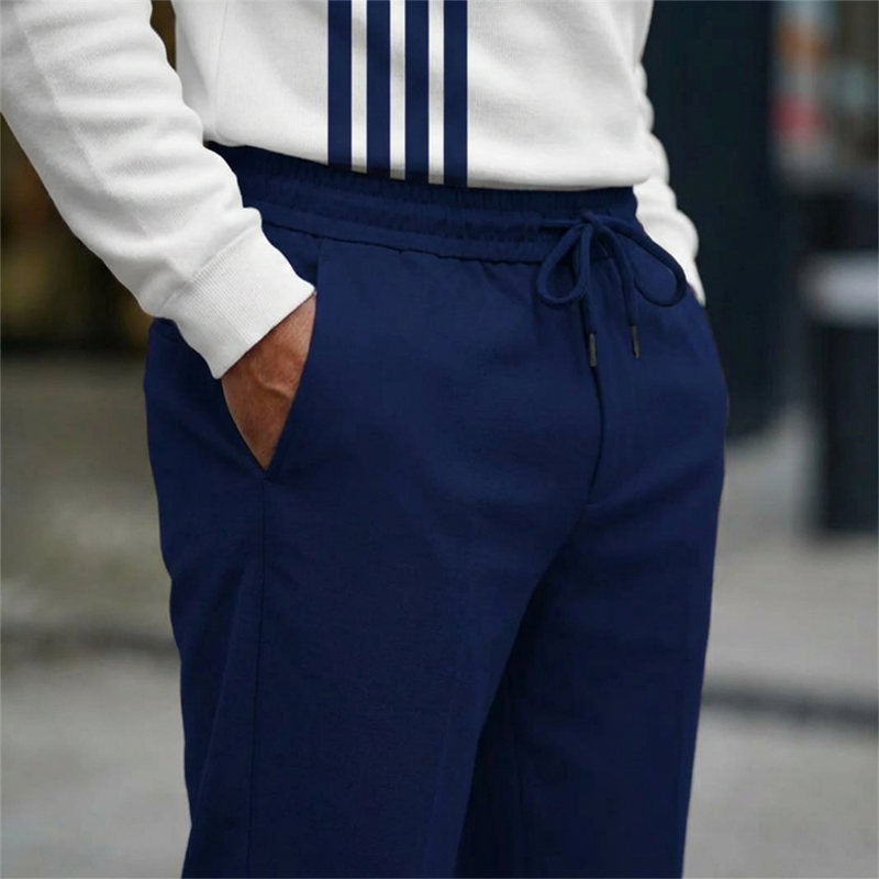 ⏳Limited-time 50% off⏰Men's Graphic Print Pullover & Pants Set – Street Style, Comfort Fit & Casual Look 👕👖