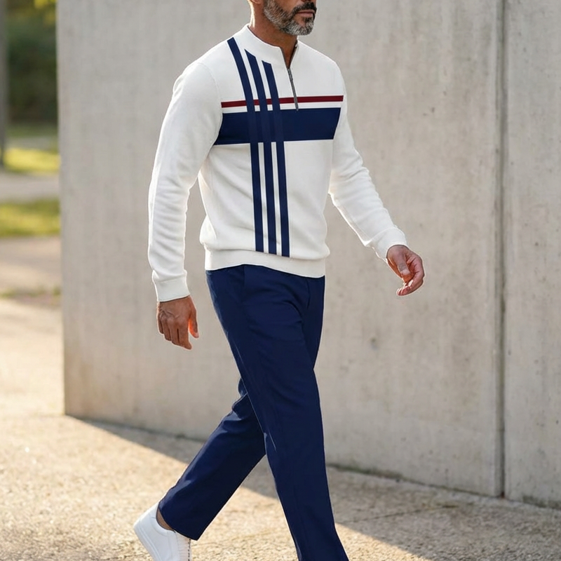 ⏳Limited-time 50% off⏰Men's Graphic Print Pullover & Pants Set – Street Style, Comfort Fit & Casual Look 👕👖
