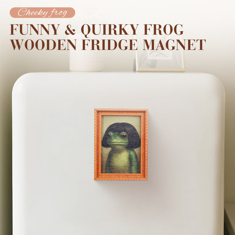 ⏳Limited-time 50% off⏰Funny & Quirky Frog Wooden Fridge Magnet🐸🪄