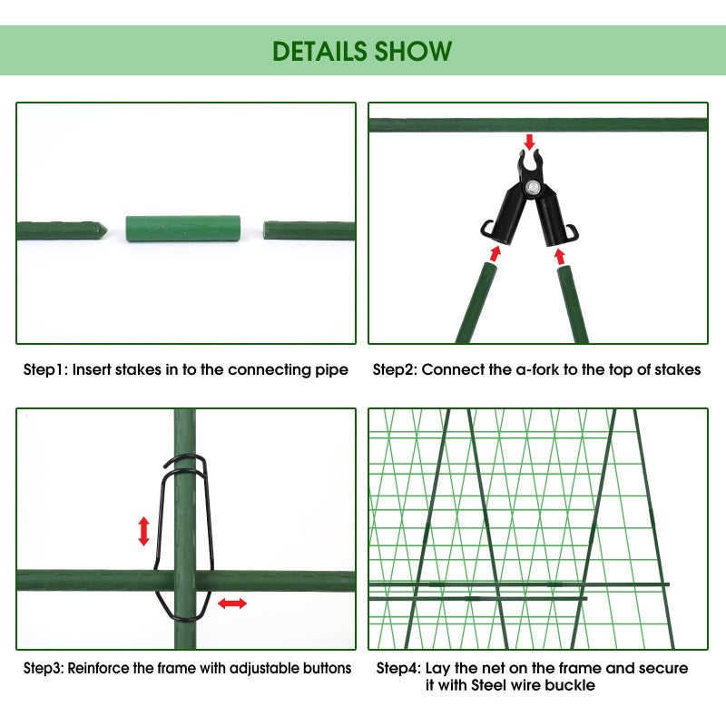 ⏳Limited-time 50% off⏰A-Frame Garden Trellis for Climbing Plants🍇🥒