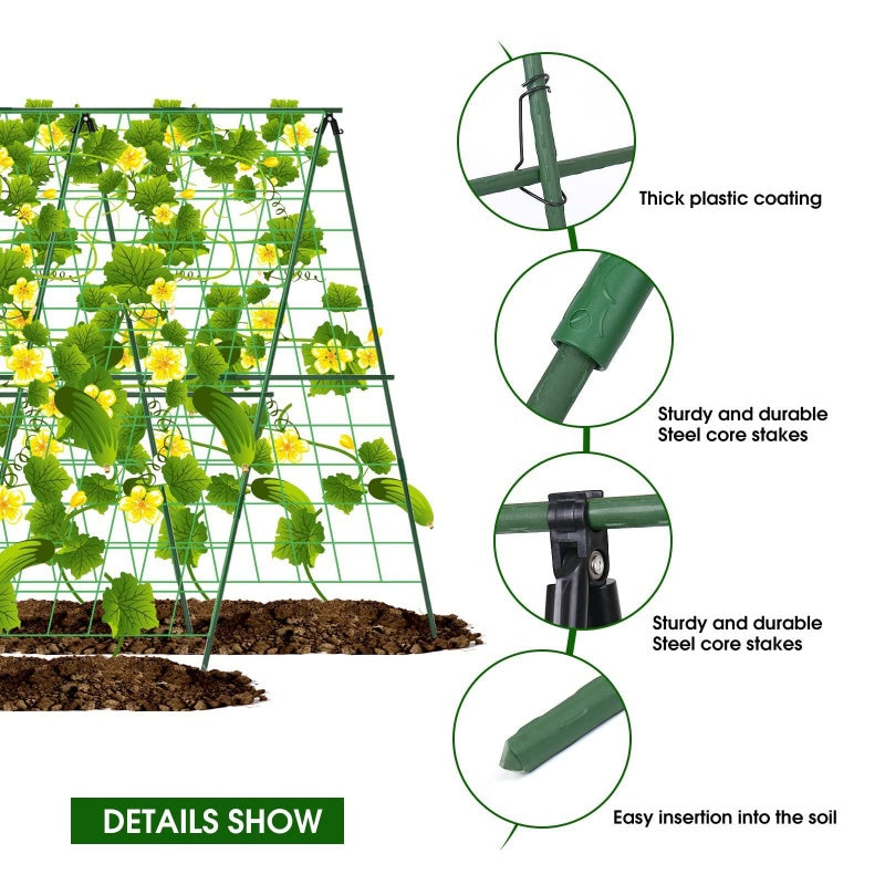⏳Limited-time 50% off⏰A-Frame Garden Trellis for Climbing Plants🍇🥒