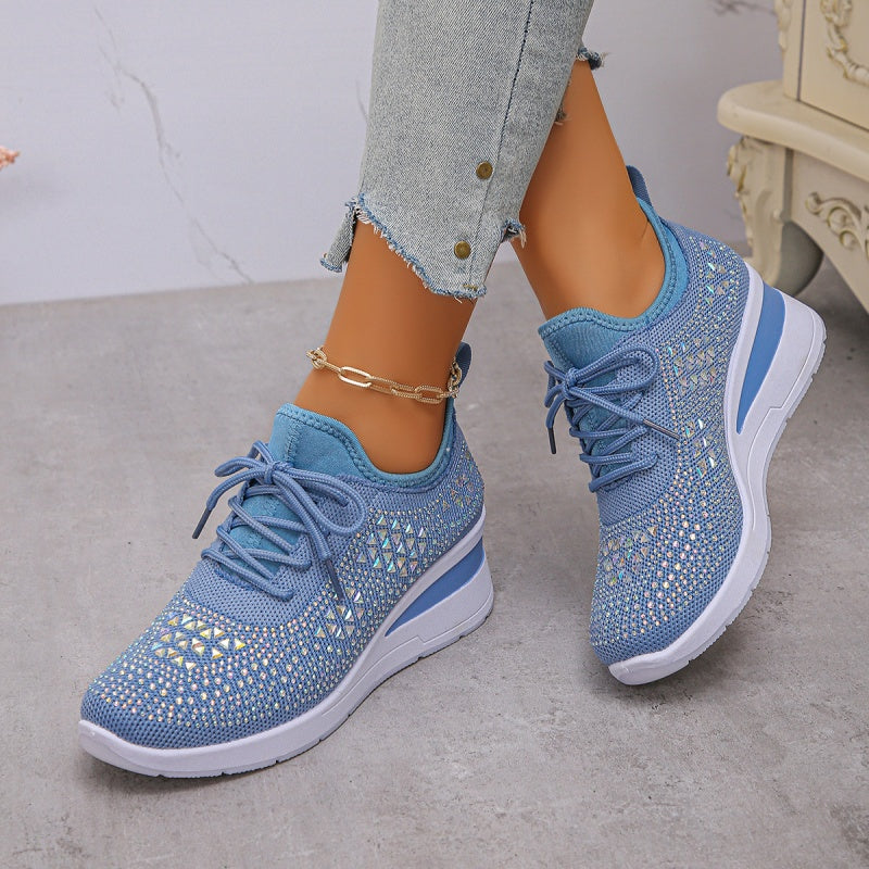 ⏳Limited-time 50% off⏰Rhinestones-Embellished Breathable Mesh Sneakers👟