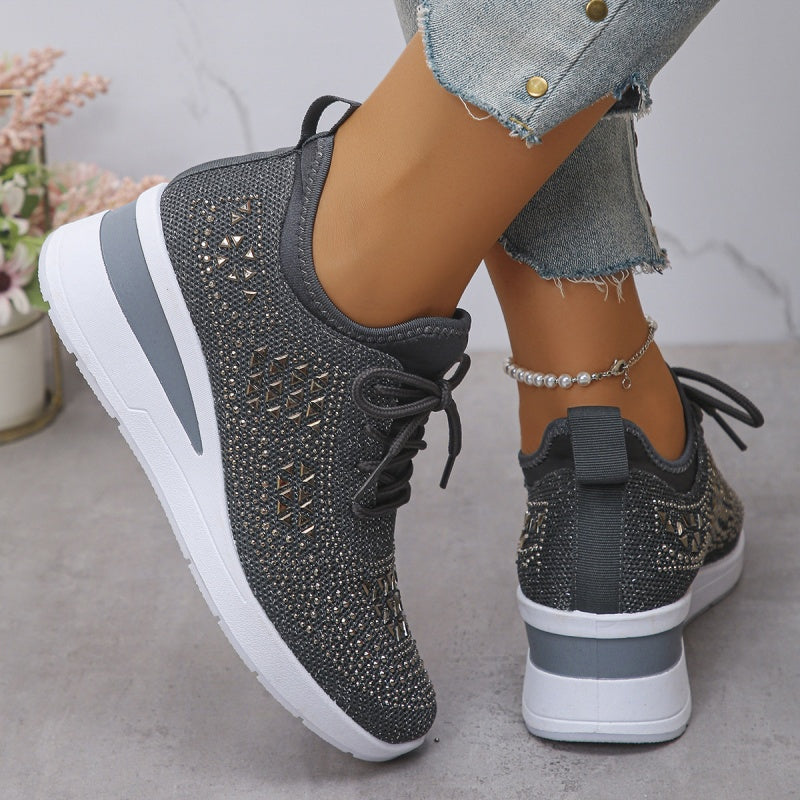 ⏳Limited-time 50% off⏰Rhinestones-Embellished Breathable Mesh Sneakers👟