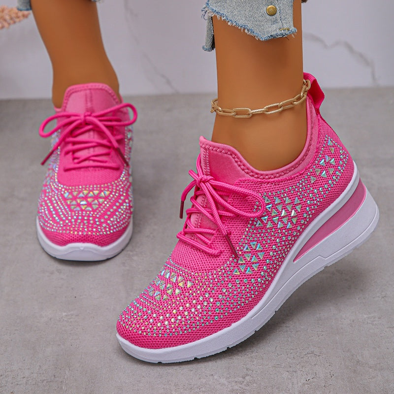 ⏳Limited-time 50% off⏰Rhinestones-Embellished Breathable Mesh Sneakers👟