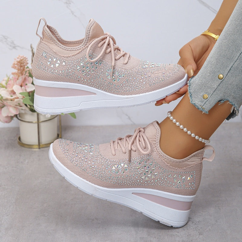 ⏳Limited-time 50% off⏰Rhinestones-Embellished Breathable Mesh Sneakers👟