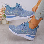 ⏳Limited-time 50% off⏰Rhinestones-Embellished Breathable Mesh Sneakers👟