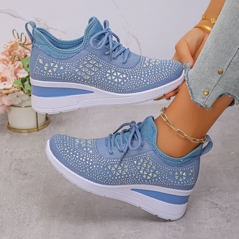 ⏳Limited-time 50% off⏰Rhinestones-Embellished Breathable Mesh Sneakers👟