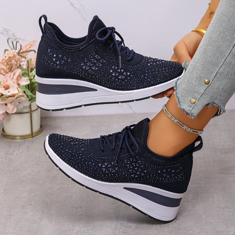 ⏳Limited-time 50% off⏰Rhinestones-Embellished Breathable Mesh Sneakers👟