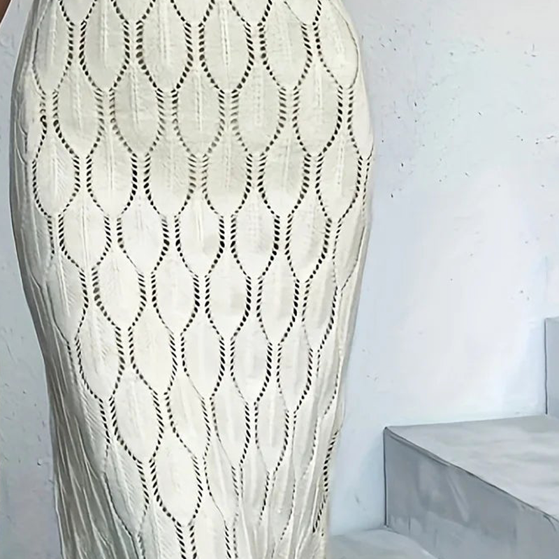 ⏳Limited-time 50% off⏰Elegant V-Neck Pointelle Knit Dress👗