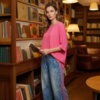 ⏳Limited-time 50% off⏰Vibrant Pink Top & Bold Leopard Print Pants Set👚👖