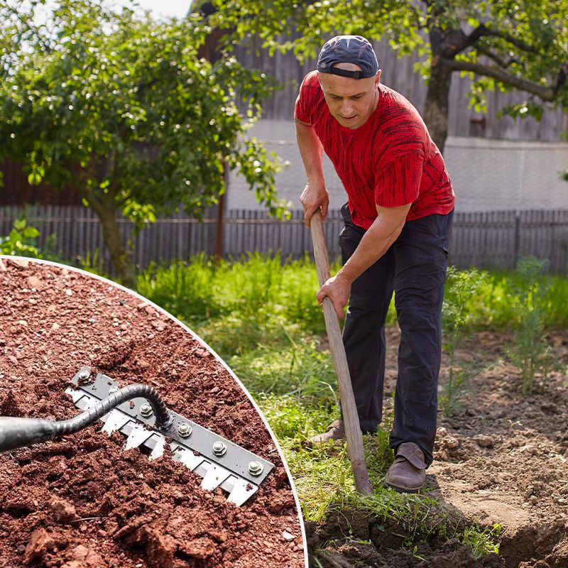 ⏳Limited-time 50% off⏰5/6/7/8 Teeth Carbon Steel Garden Weeding Rake🌱