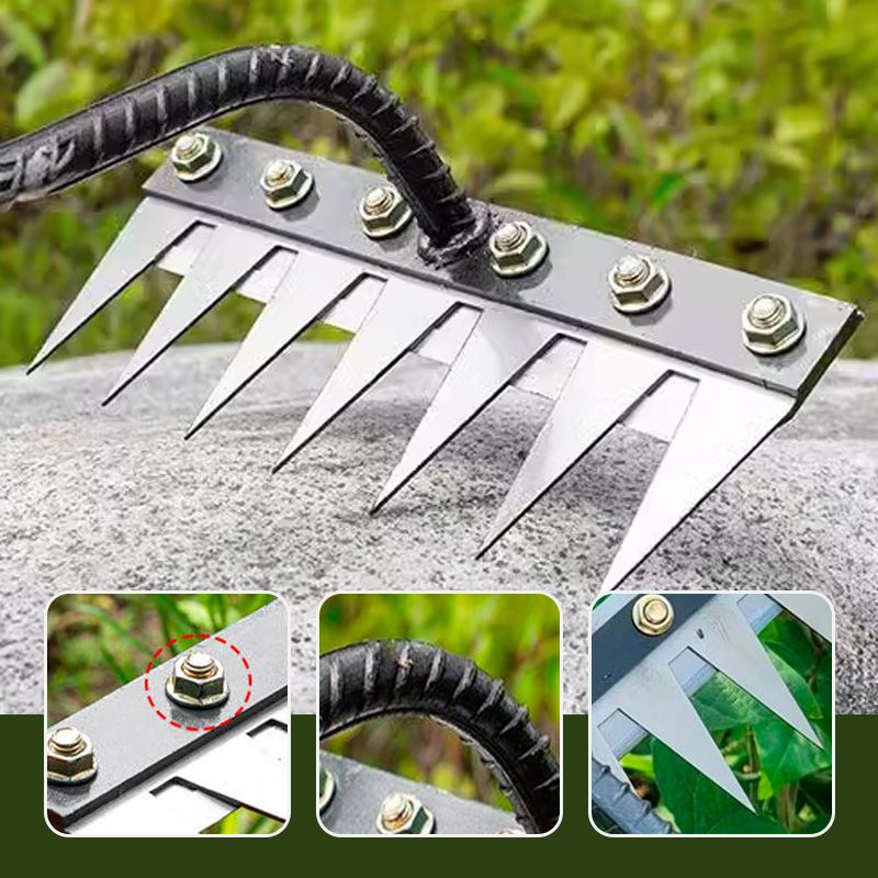 ⏳Limited-time 50% off⏰5/6/7/8 Teeth Carbon Steel Garden Weeding Rake🌱