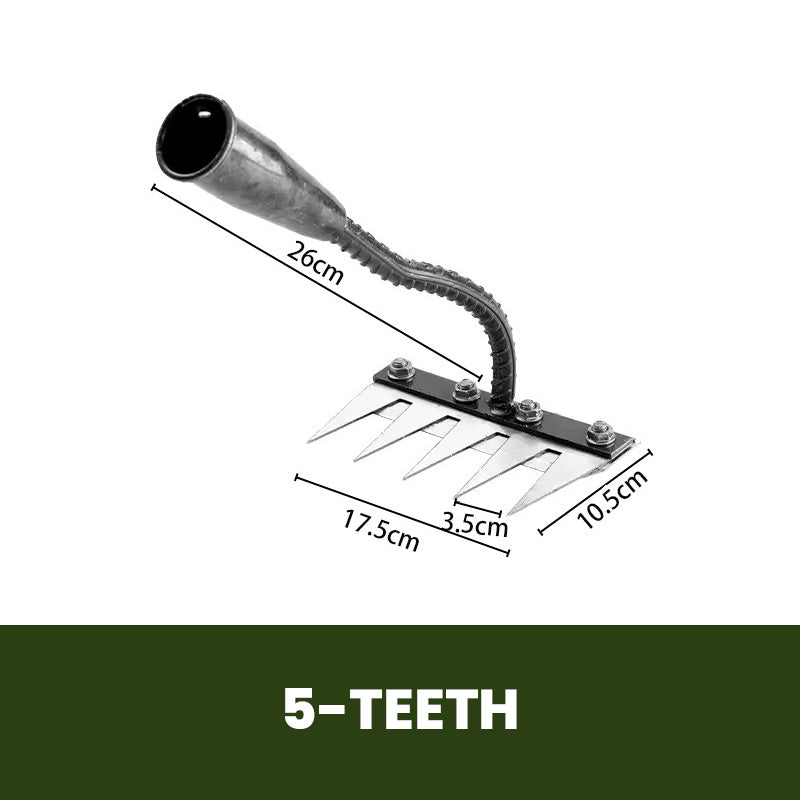 ⏳Limited-time 50% off⏰5/6/7/8 Teeth Carbon Steel Garden Weeding Rake🌱