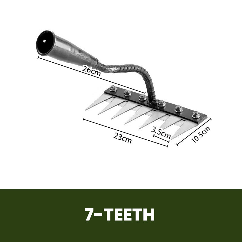 ⏳Limited-time 50% off⏰5/6/7/8 Teeth Carbon Steel Garden Weeding Rake🌱