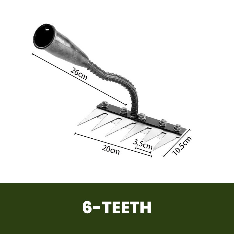 ⏳Limited-time 50% off⏰5/6/7/8 Teeth Carbon Steel Garden Weeding Rake🌱