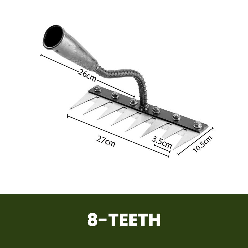 ⏳Limited-time 50% off⏰5/6/7/8 Teeth Carbon Steel Garden Weeding Rake🌱