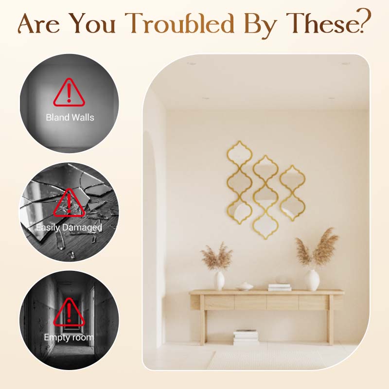 ⏳Limited-time 50% off⏰12PCS 3D Acrylic Mirror Rhombus Wall Stickers🪞
