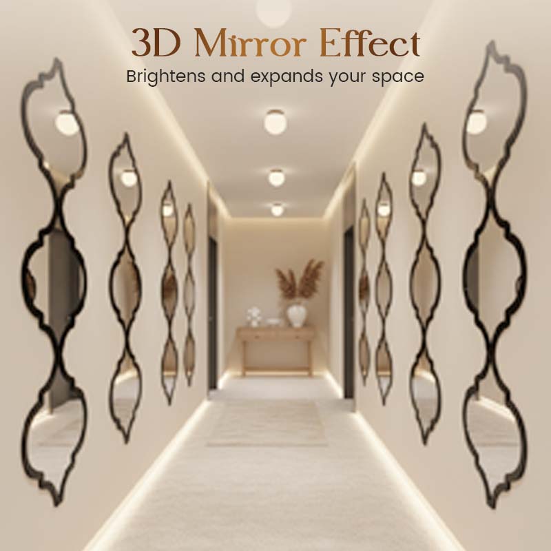 ⏳Limited-time 50% off⏰12PCS 3D Acrylic Mirror Rhombus Wall Stickers🪞