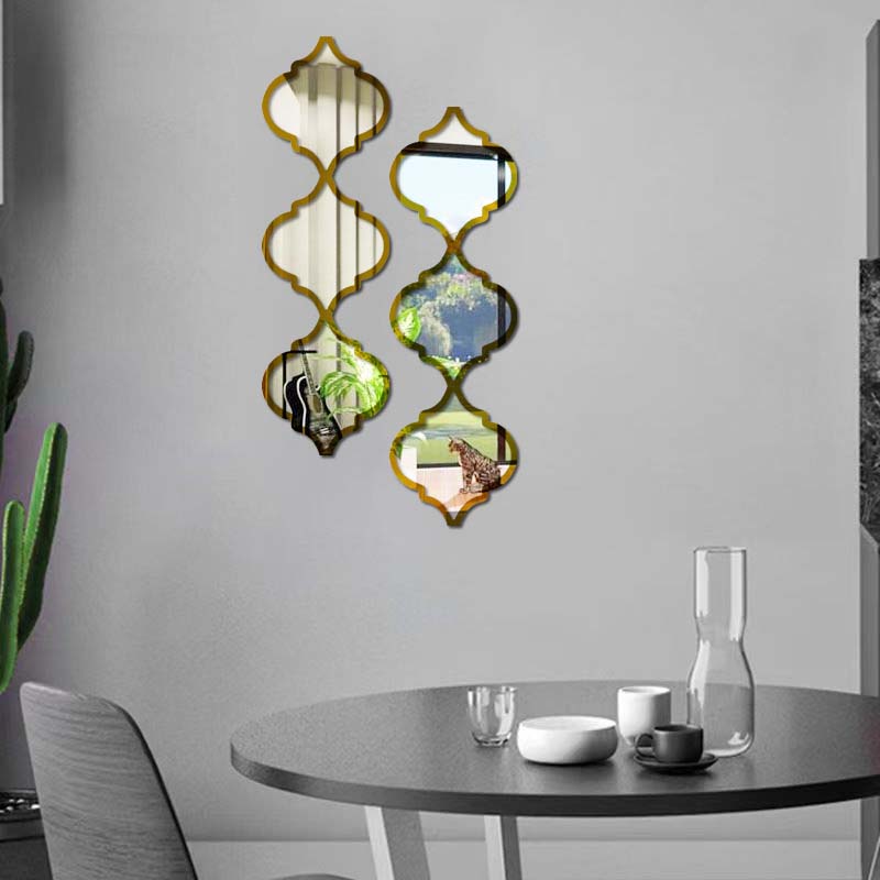 ⏳Limited-time 50% off⏰12PCS 3D Acrylic Mirror Rhombus Wall Stickers🪞