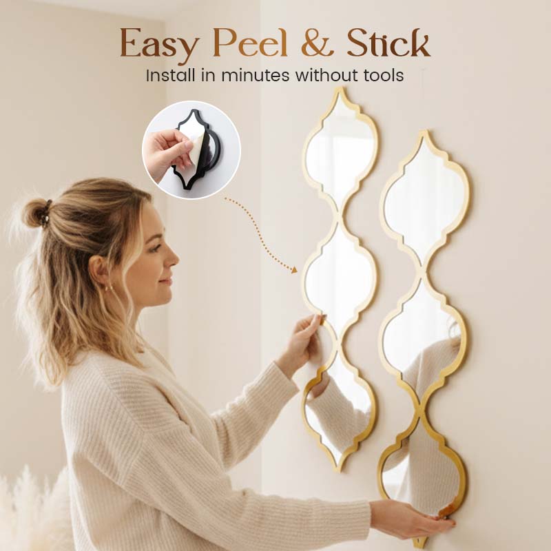 ⏳Limited-time 50% off⏰12PCS 3D Acrylic Mirror Rhombus Wall Stickers🪞