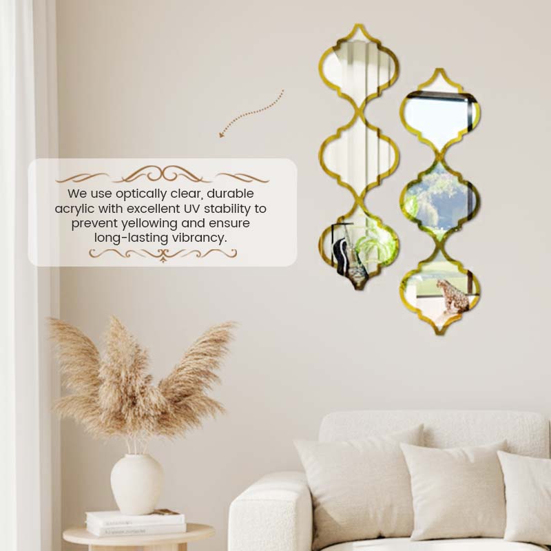 ⏳Limited-time 50% off⏰12PCS 3D Acrylic Mirror Rhombus Wall Stickers🪞